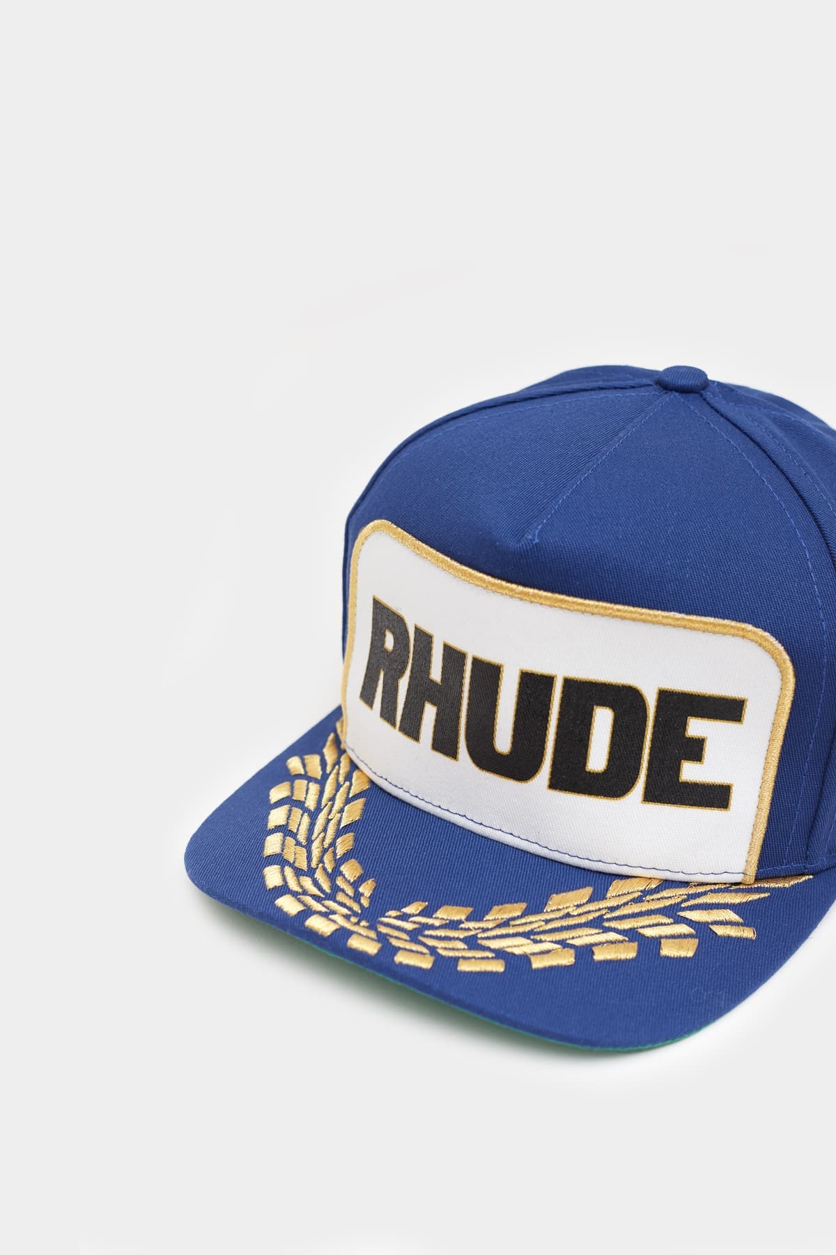 RHUDE BLUE FORMULA PANEL HAT IAMNUE