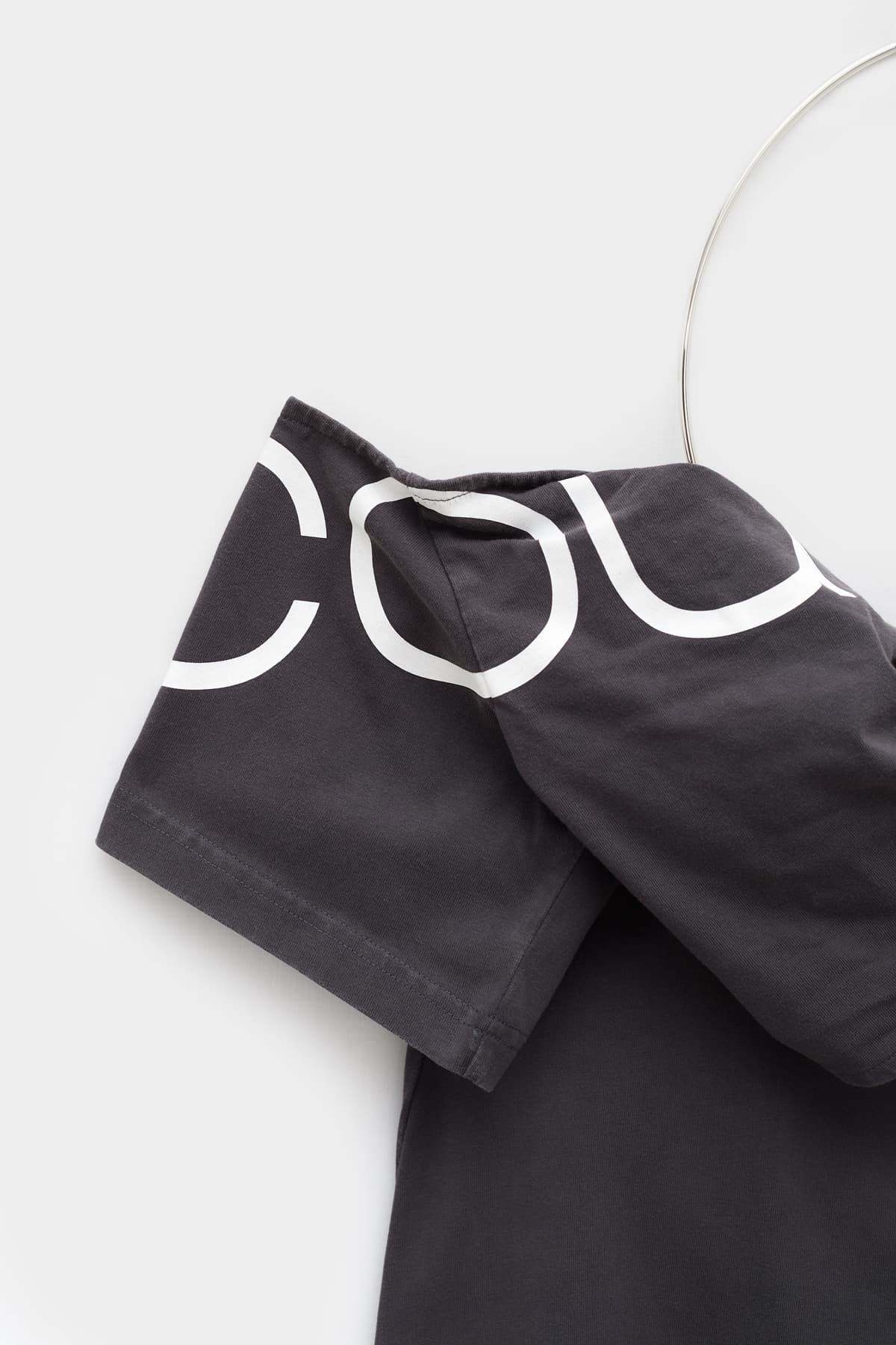 COURREGES STONEWASHED GREY NEW AGE PRINT TOP IAMNUE