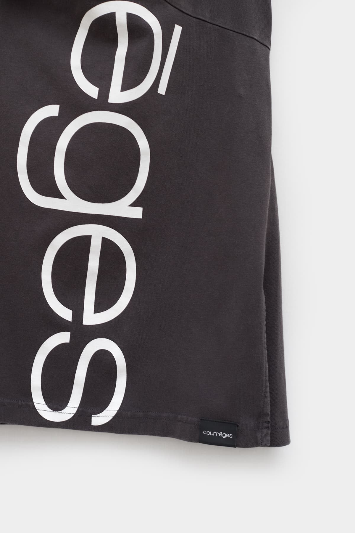 COURREGES STONEWASHED GREY NEW AGE PRINT TOP IAMNUE