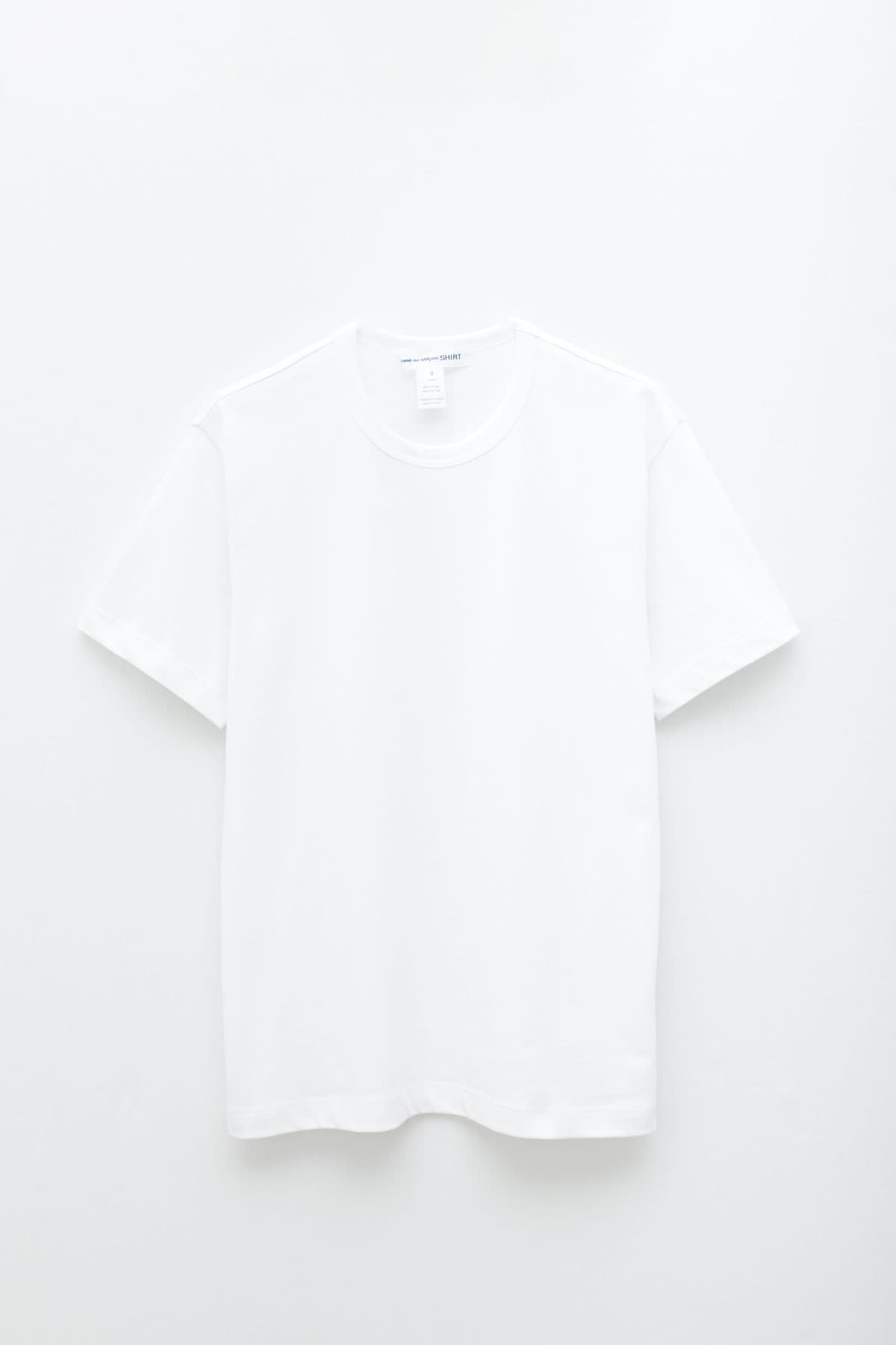 COMME DES GARCONS SHIRT FOREVER WHITE T-SHIRT IAMNUE