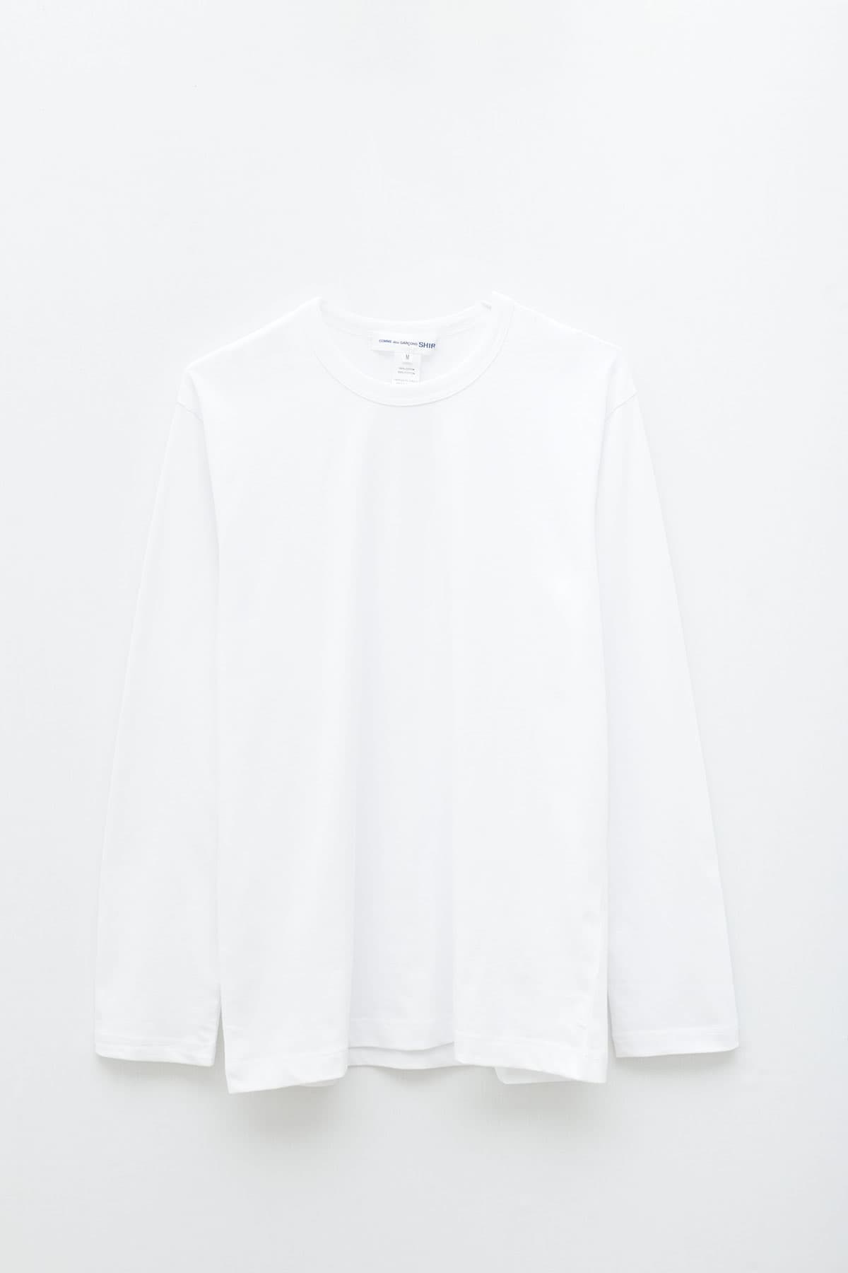 COMME DES GARCONS SHIRT FOREVER WHITE LS T-SHIRT IAMNUE