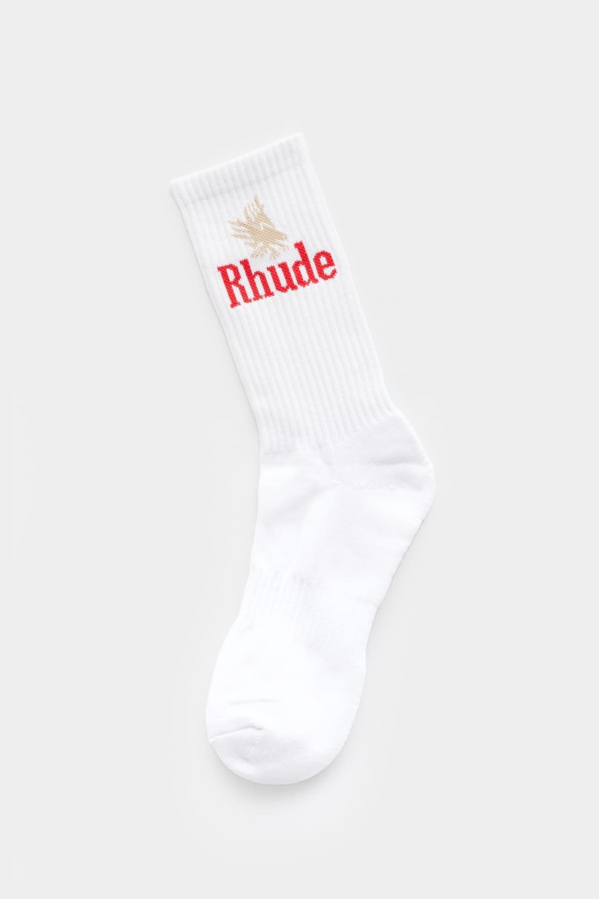RHUDE WHITE RED EAGLES SOCK IAMNUE