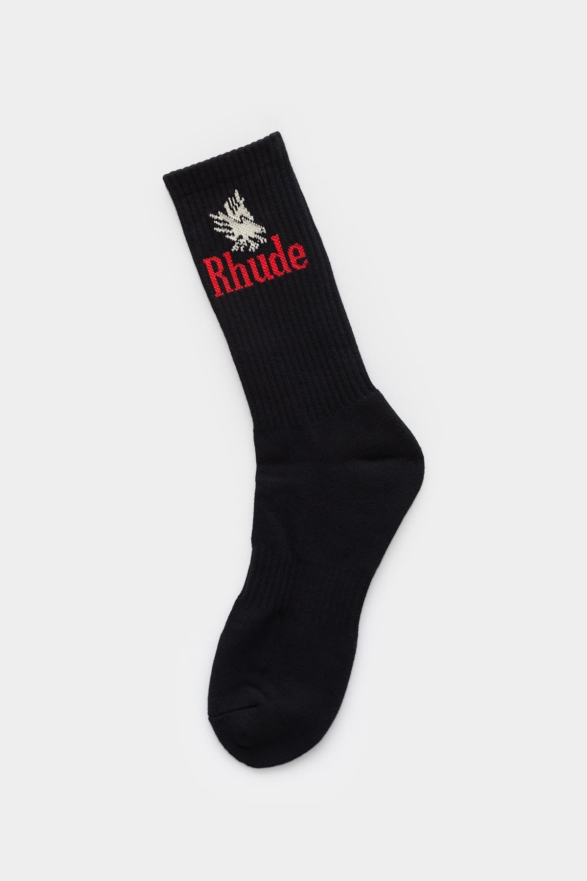 RHUDE BLACK RED EAGLES SOCK IAMNUE