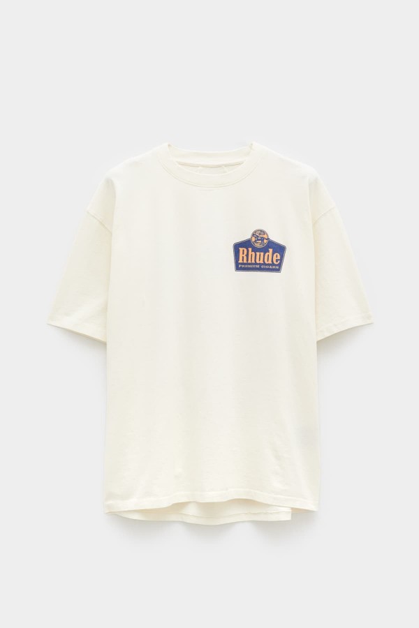 RHUDE VINTAGE WHITE GRAND CRU T-SHIRT IAMNUE