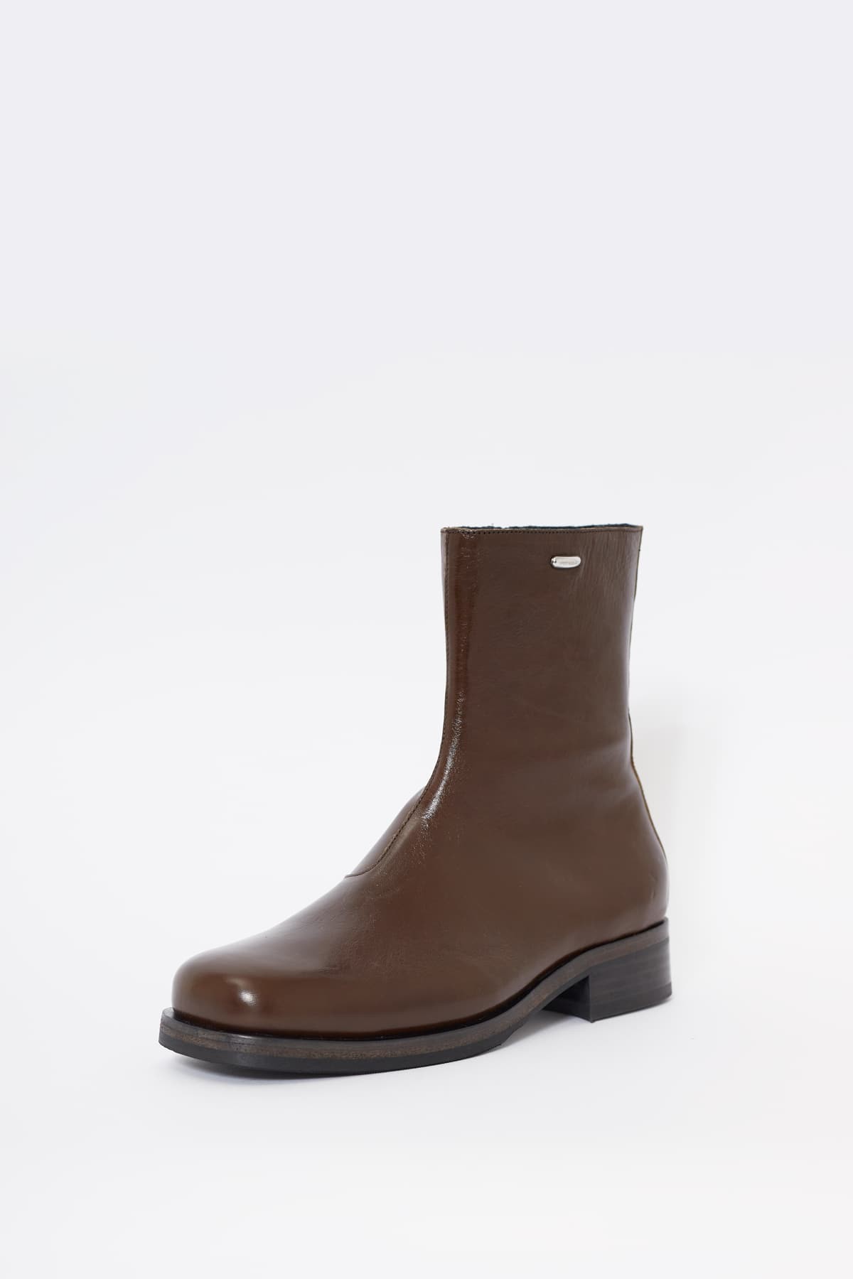 OUR LEGACY OLIVE LEATHER CAMION BOOTS IAMNUE