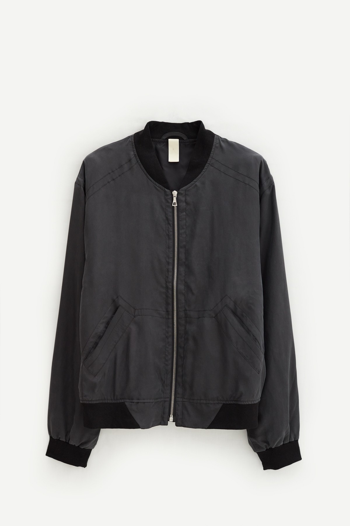 SUNFLOWER BLACK SILK BOMBER IAMNUE