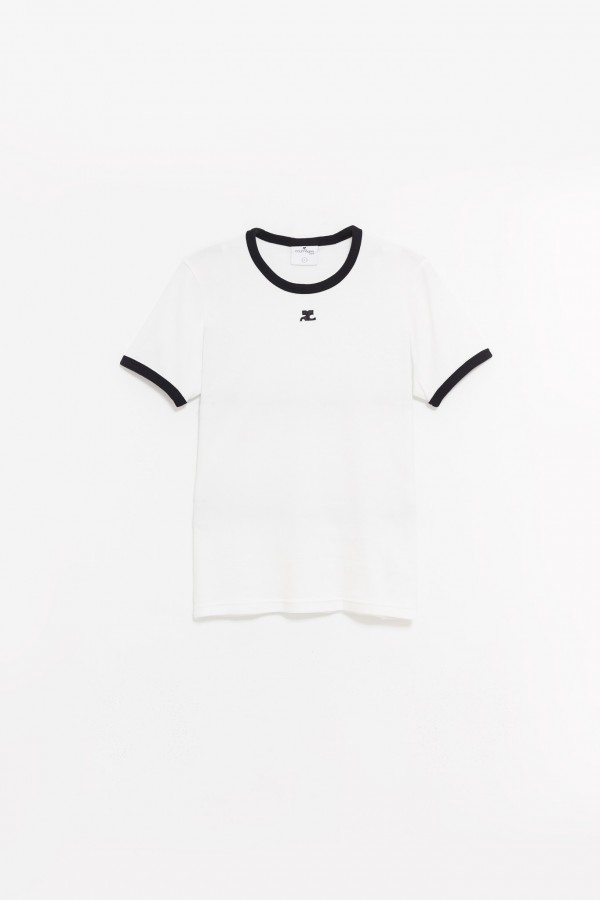 COURREGES HERITAGE WHITE REEDITION CONTRAST T-SHIRT IAMNUE