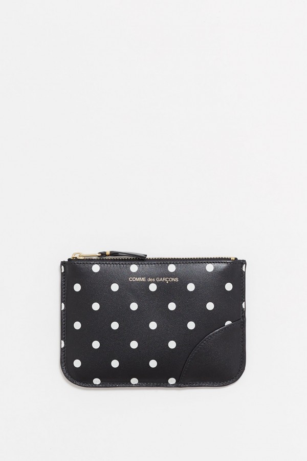 COMME DES GARCONS WALLET BLACK POLKA DOTS SA8100PD WALLET IAMNUE