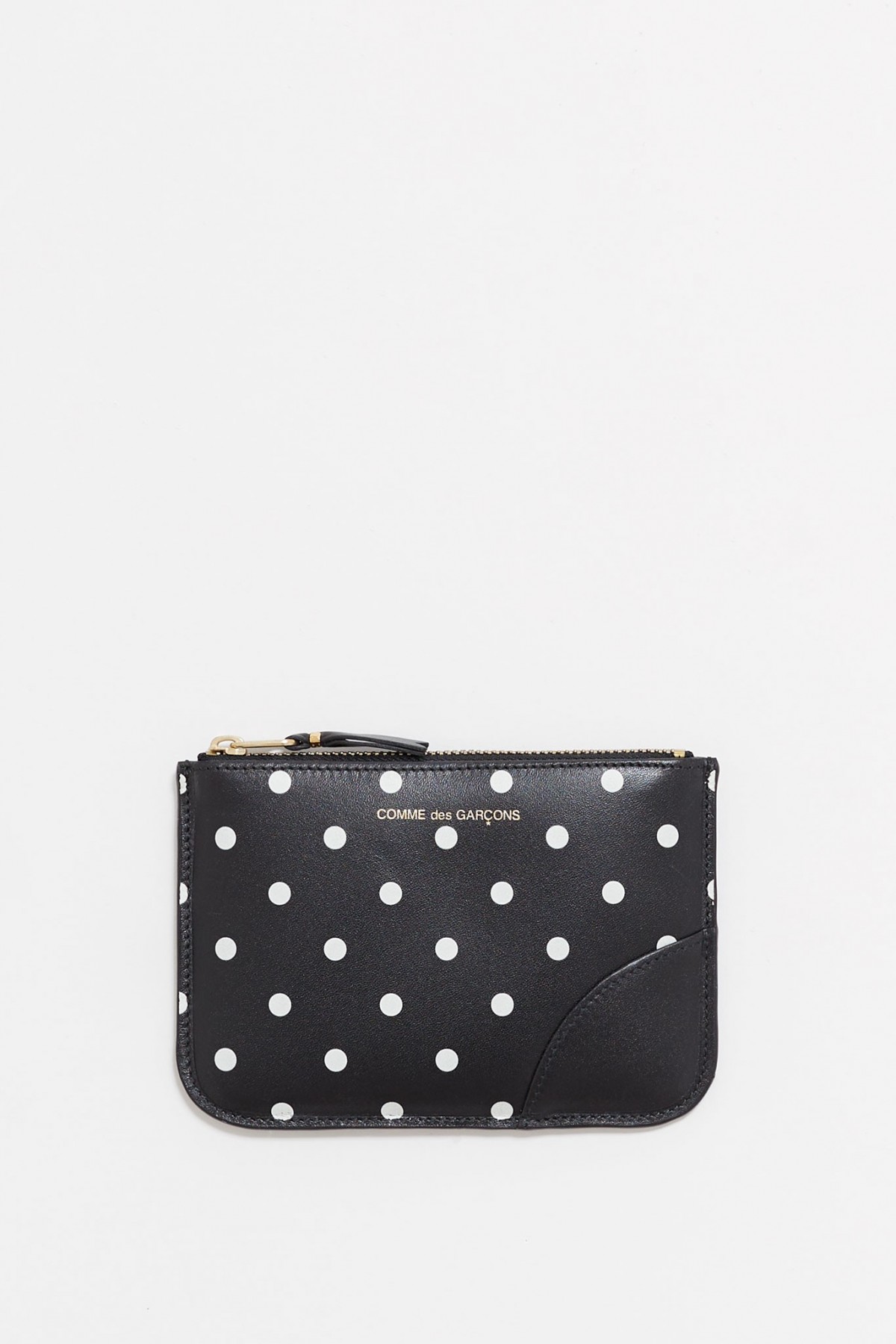 COMME DES GARCONS WALLET BLACK POLKA DOTS SA8100PD WALLET IAMNUE