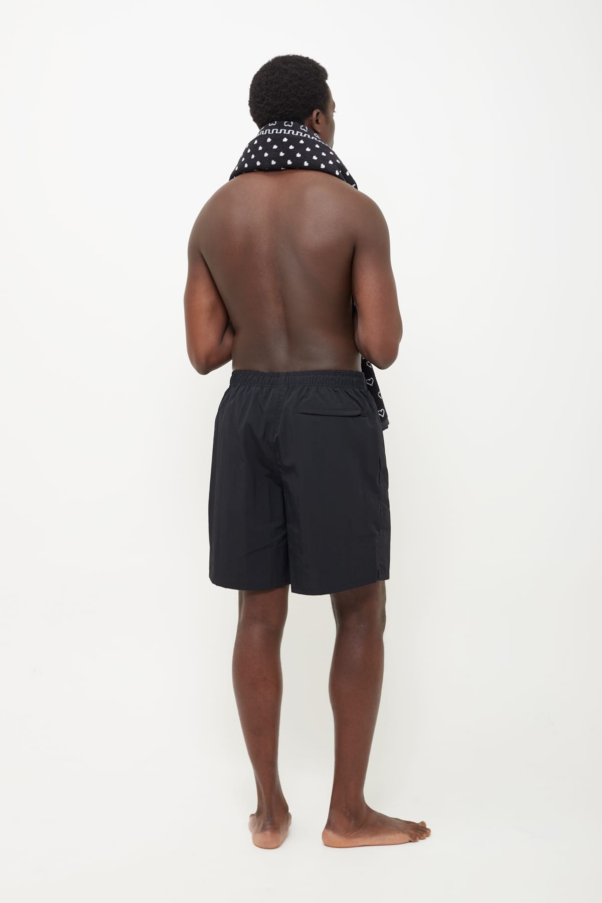 STUSSY BLACK BIG BASIC WATER SHORT IAMNUE