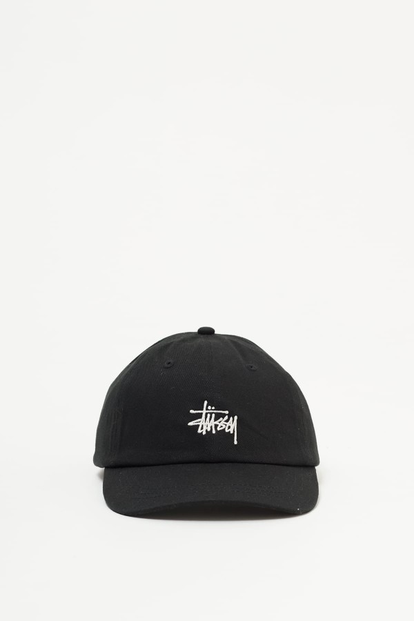STUSSY BLACK BASIC STOCK LOW PRO CAP