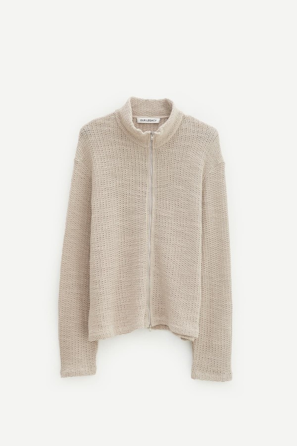 OUR LEGACY MUSK DUSK SHRUNKEN FULLZIP POLO JACKET IAMNUE