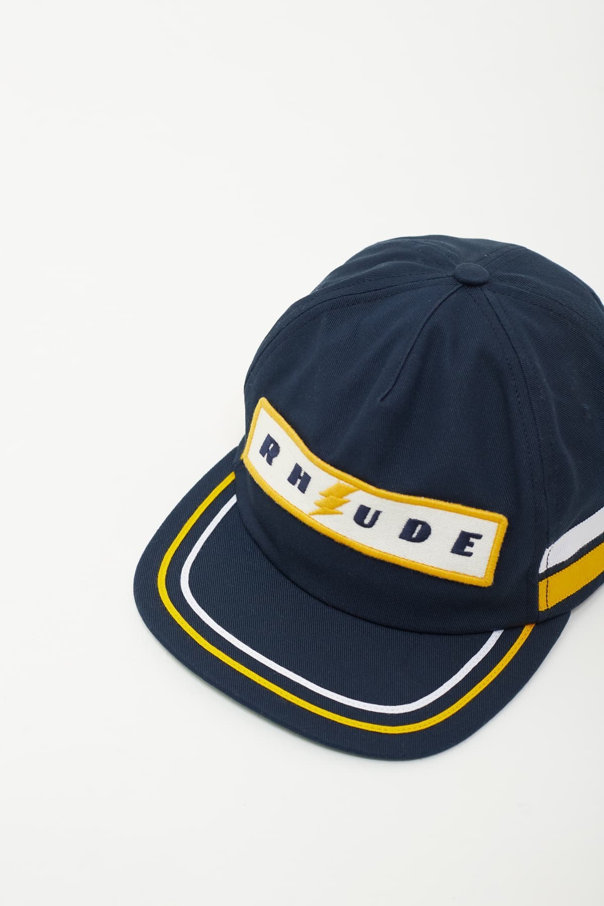 RHUDE NAVY LIGHTING PANEL HAT IAMNUE