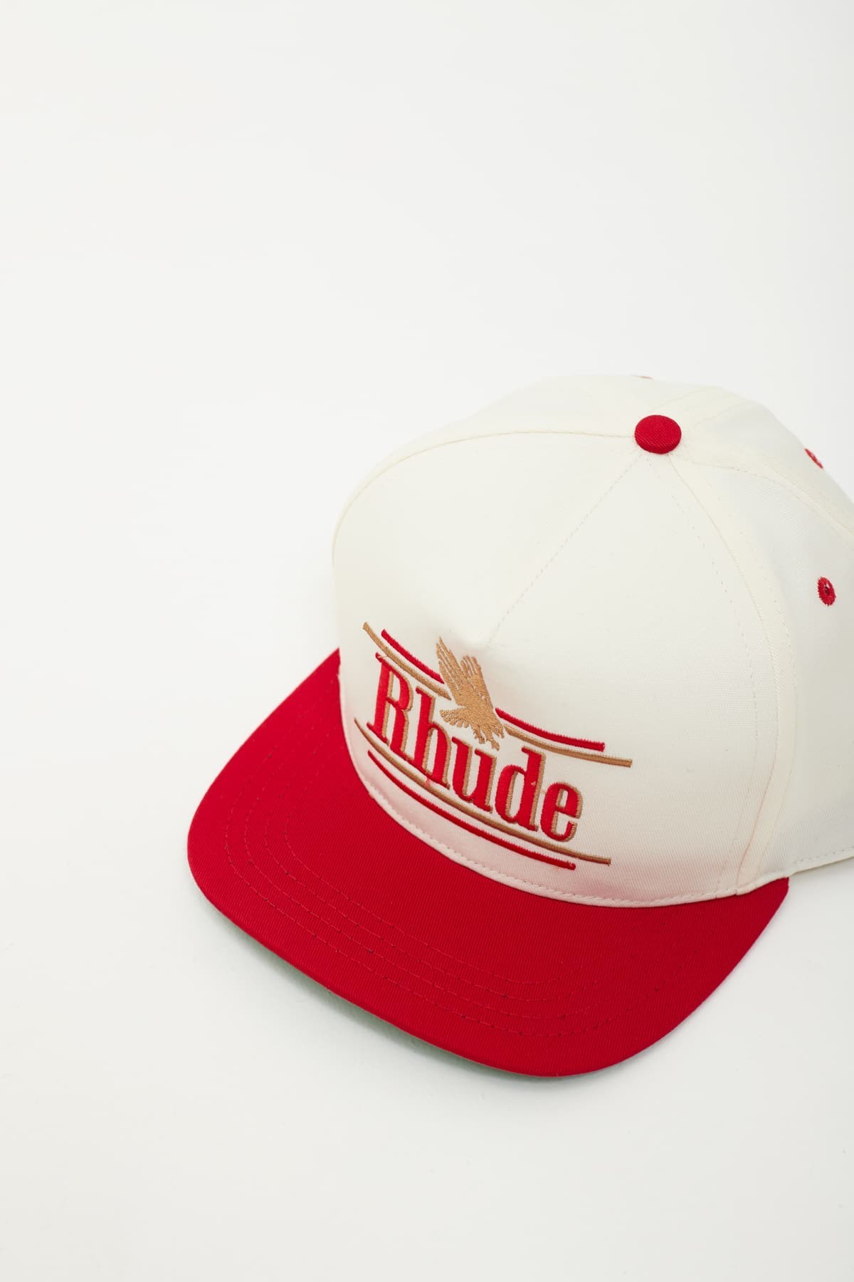 RHUDE VORY RED ROSSA STRUCTURED HAT IAMNUE