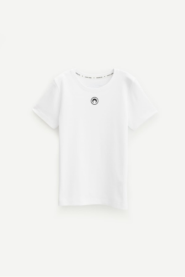 MARINE SERRE WHITE MOON LOGO BABY FIT T-SHIRT IAMNUE