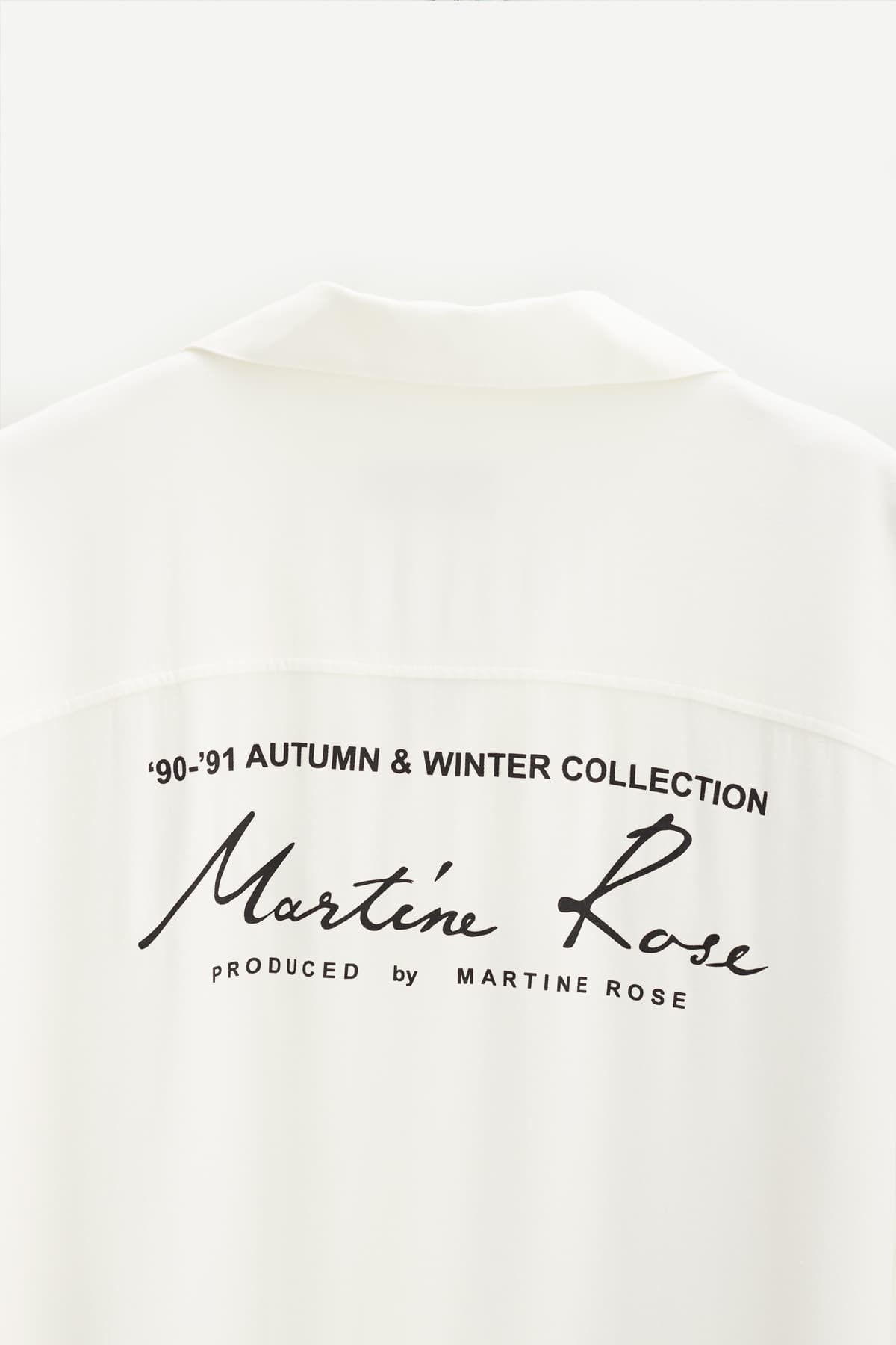 MARTINE ROSE WHITE BOXY HAWAIIAN SHIRT IAMNUE