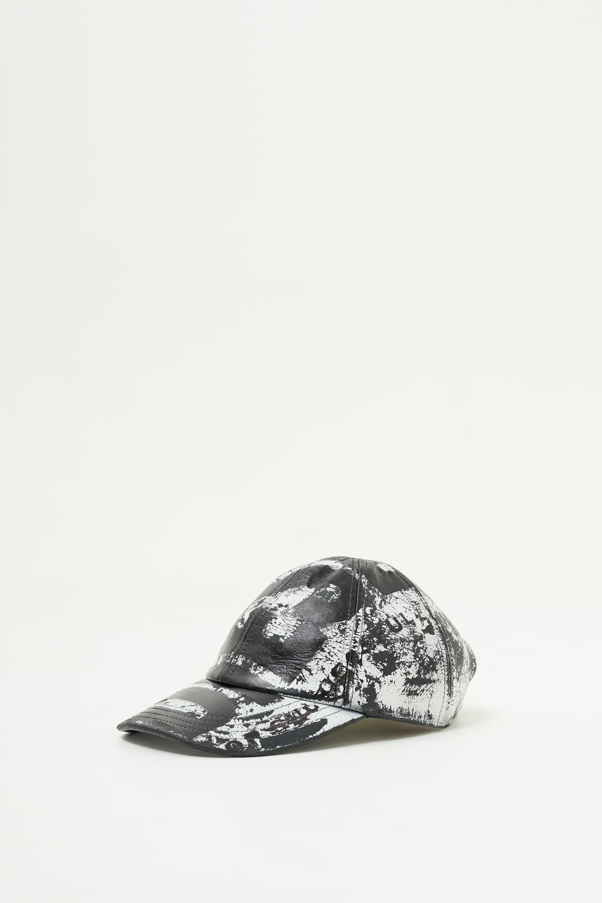 DIESEL BLACK WHITE C-BOYD LEATHER HAT IAMNUE