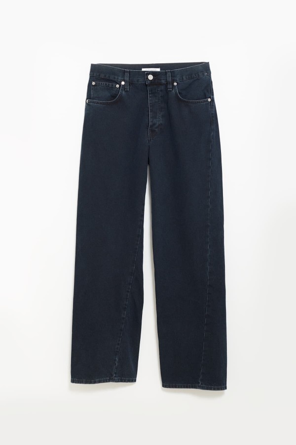SUNFLOWER BLUE BLACK WIDE TWIST DENIM TROUSER IAMNUE