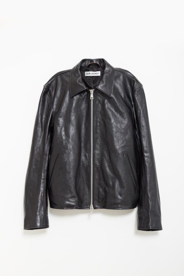 OUR LEGACY BLACK MINI LEATHER JACKET IAMNUE