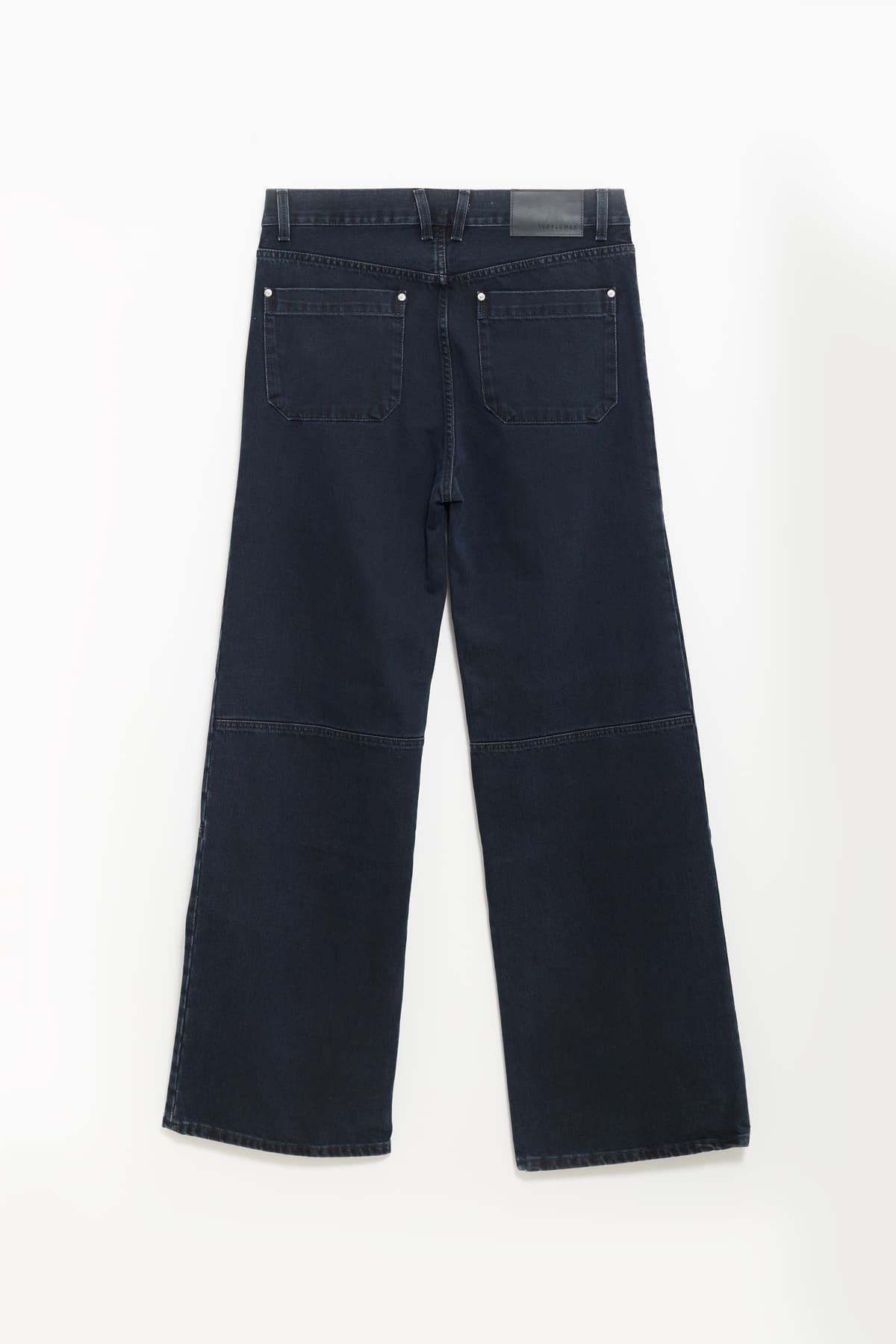 SUNFLOWER BLUE BLACK FLARE WORK TROUSER IAMNUE