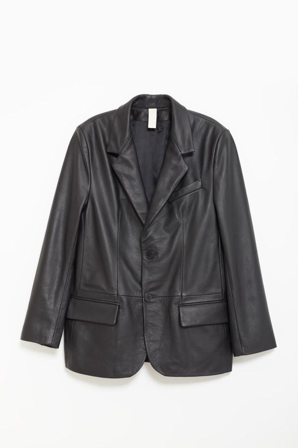 SUNFLOWER BLACK LEATHER JACKET IAMNUE