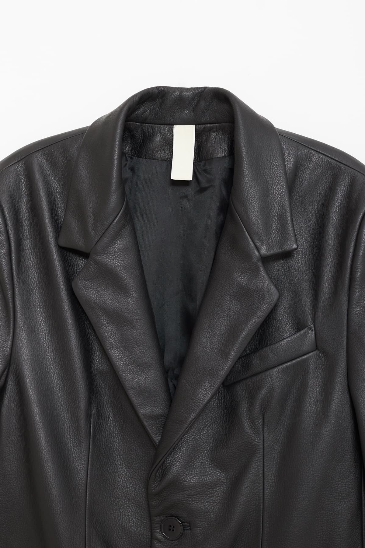 SUNFLOWER BLACK LEATHER JACKET IAMNUE