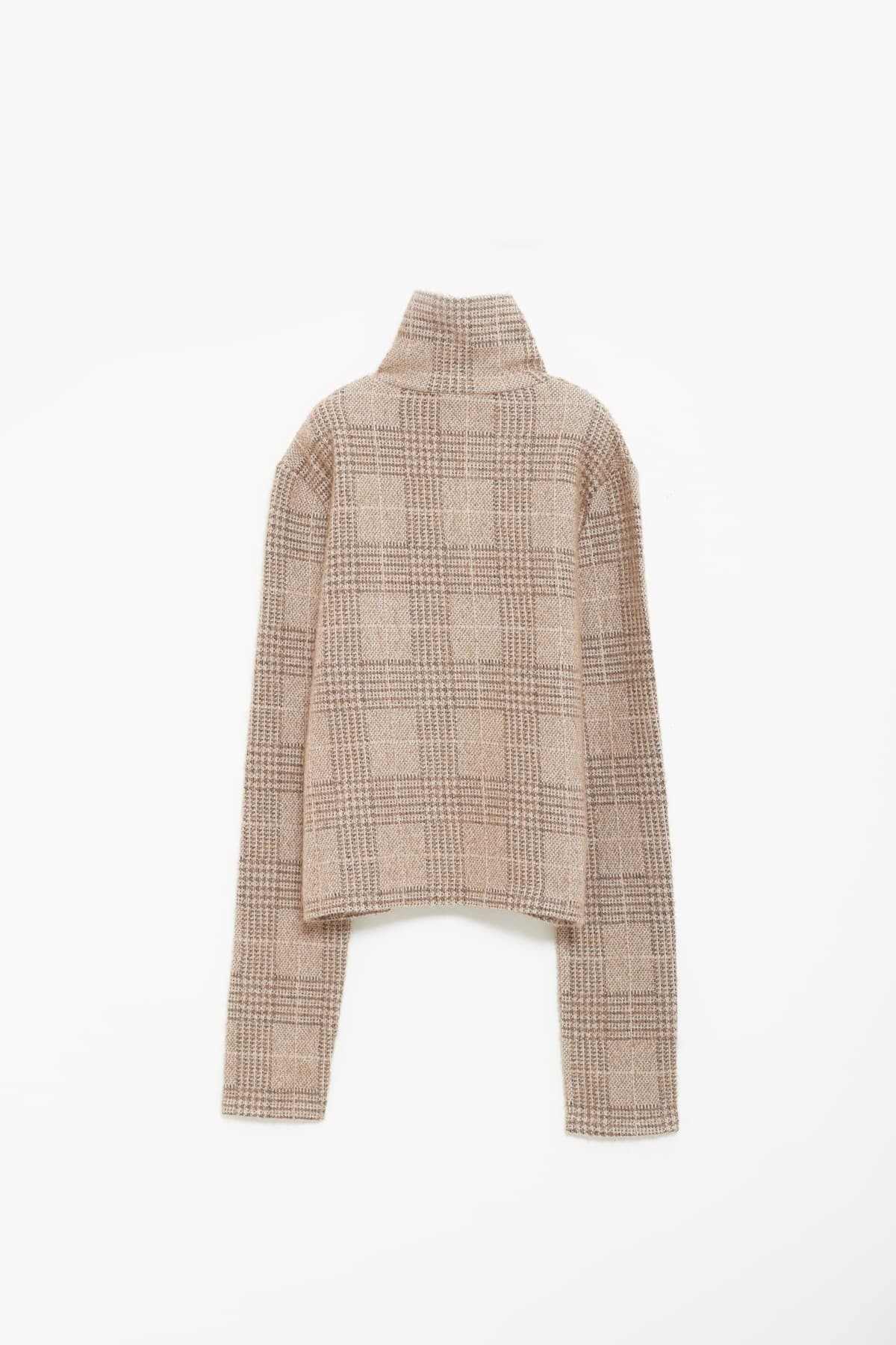 OUR LEGACY BEIGE HOUND CHECK SHRUNKEN FULLZIP POLO JACKET IAMNUE