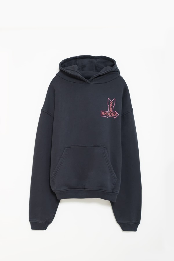 RHUDE VTG BLACK SEND RHUDES HOODIE IAMNUE