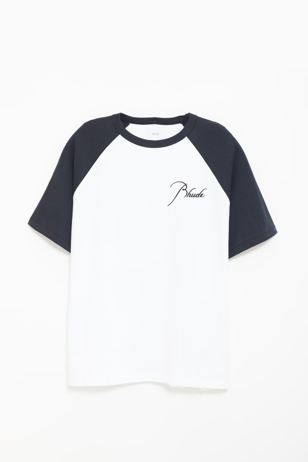 RHUDE VINTAGE BLACK RAGLAN T-SHIRT IAMNUE
