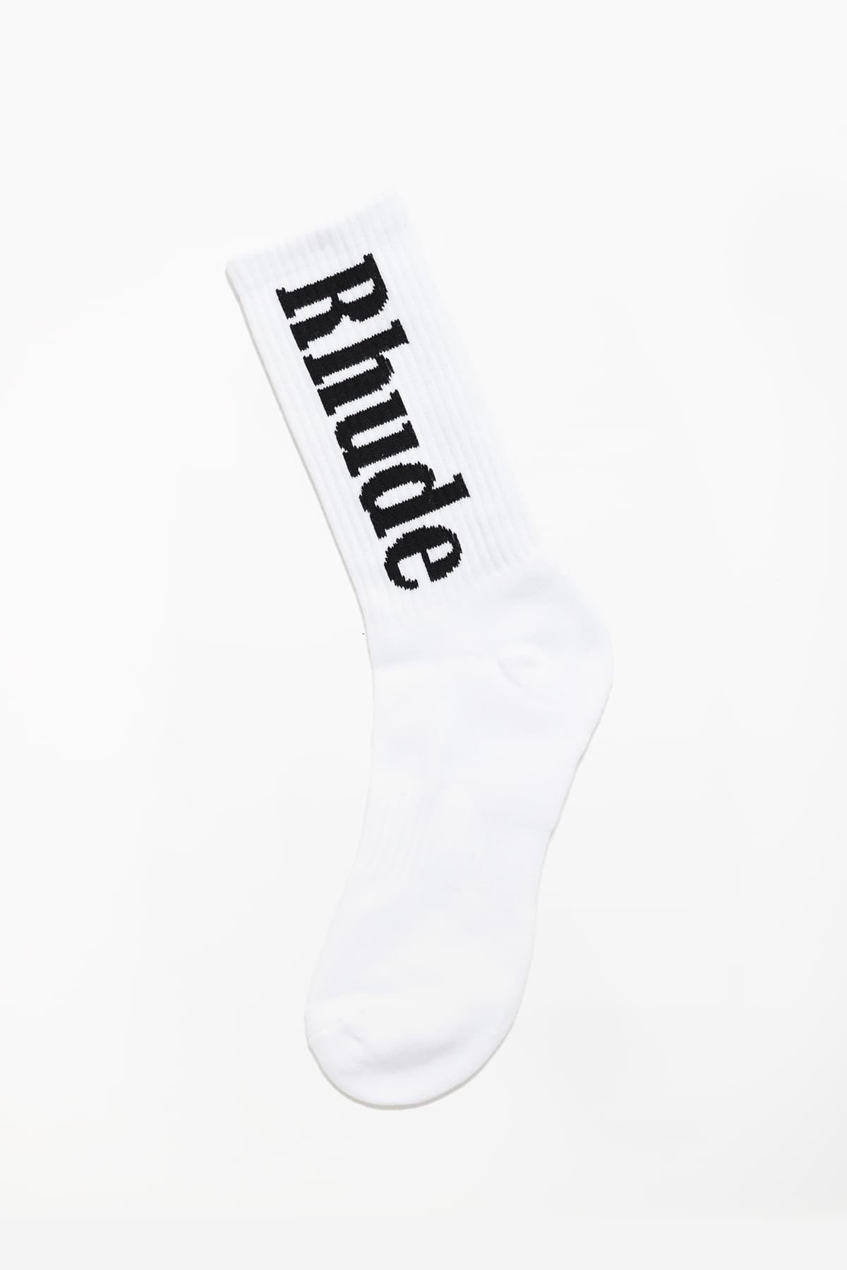 RHUDE WHITE LOGO SOCK IAMNUE