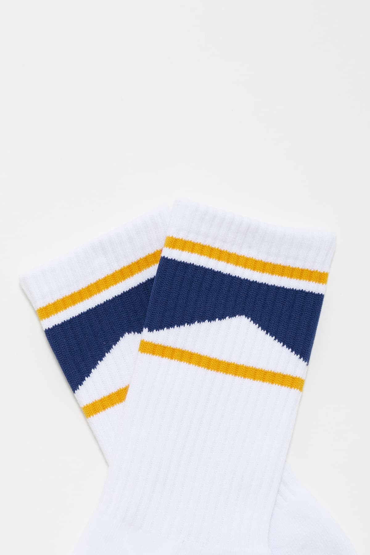 RHUDE WHITE CHEVRON SOCK IAMNUE