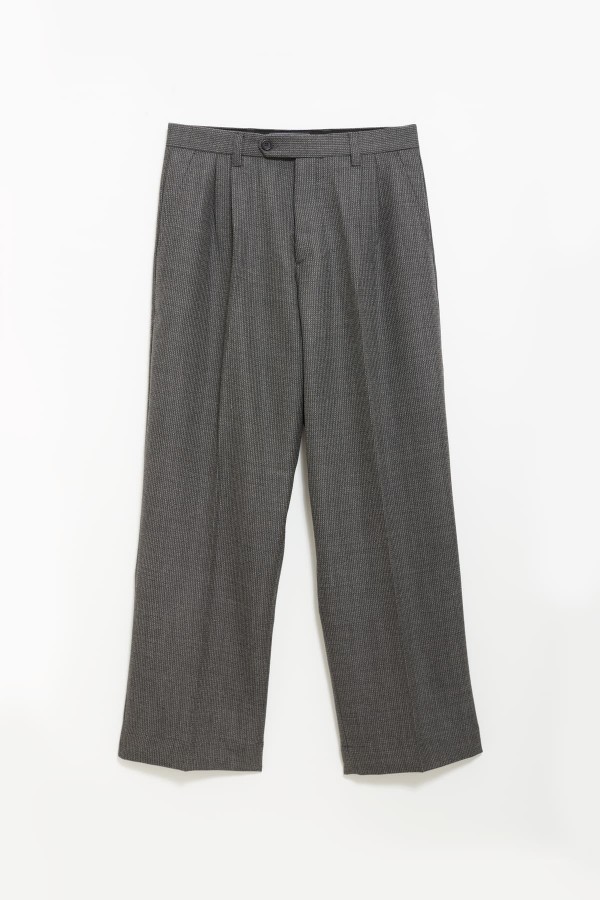 MFPEN GREY TWIST CLASSIC TROUSERS IAMNUE