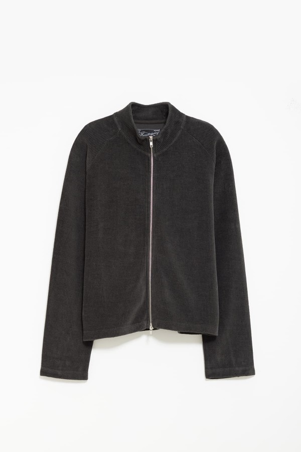 MFPEN WASHED GREY LEISURE ZIP UP JACKET IAMNUE