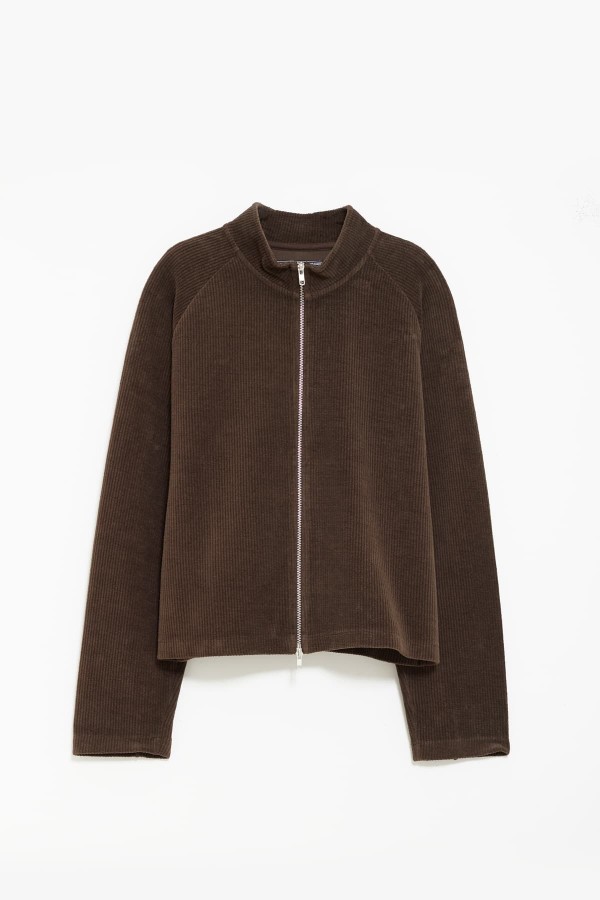MFPEN BROWN LEISURE ZIP UP JACKET IAMNUE