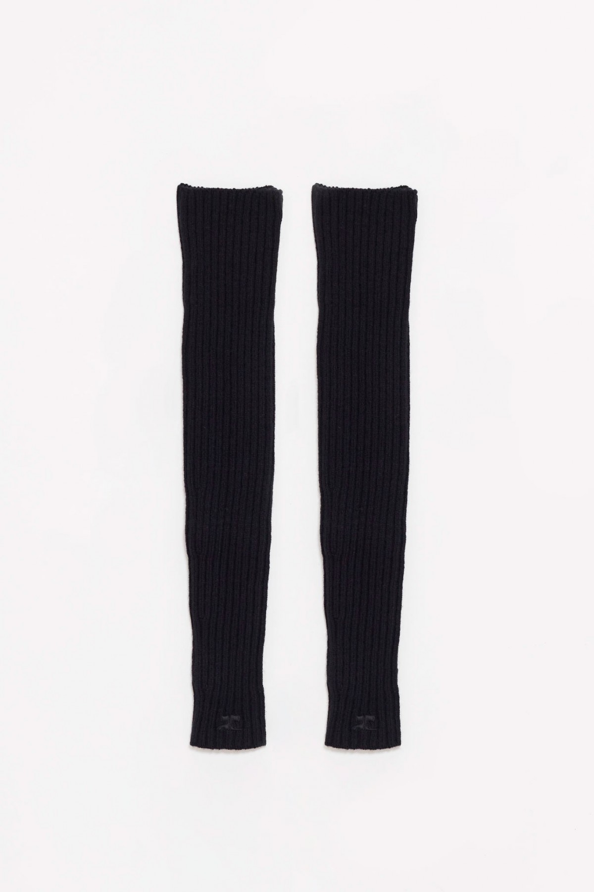 COURREGES AC RIBBED LAMBSWOOL MITTENS IAMNUE