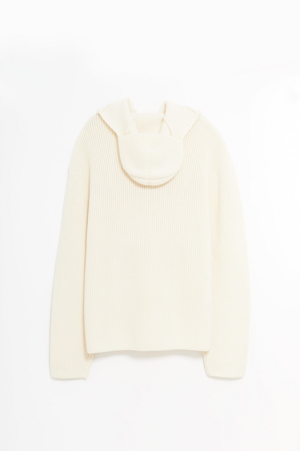 COURREGES NATURAL BALACLAVA WOOL SWEATER IAMNUE