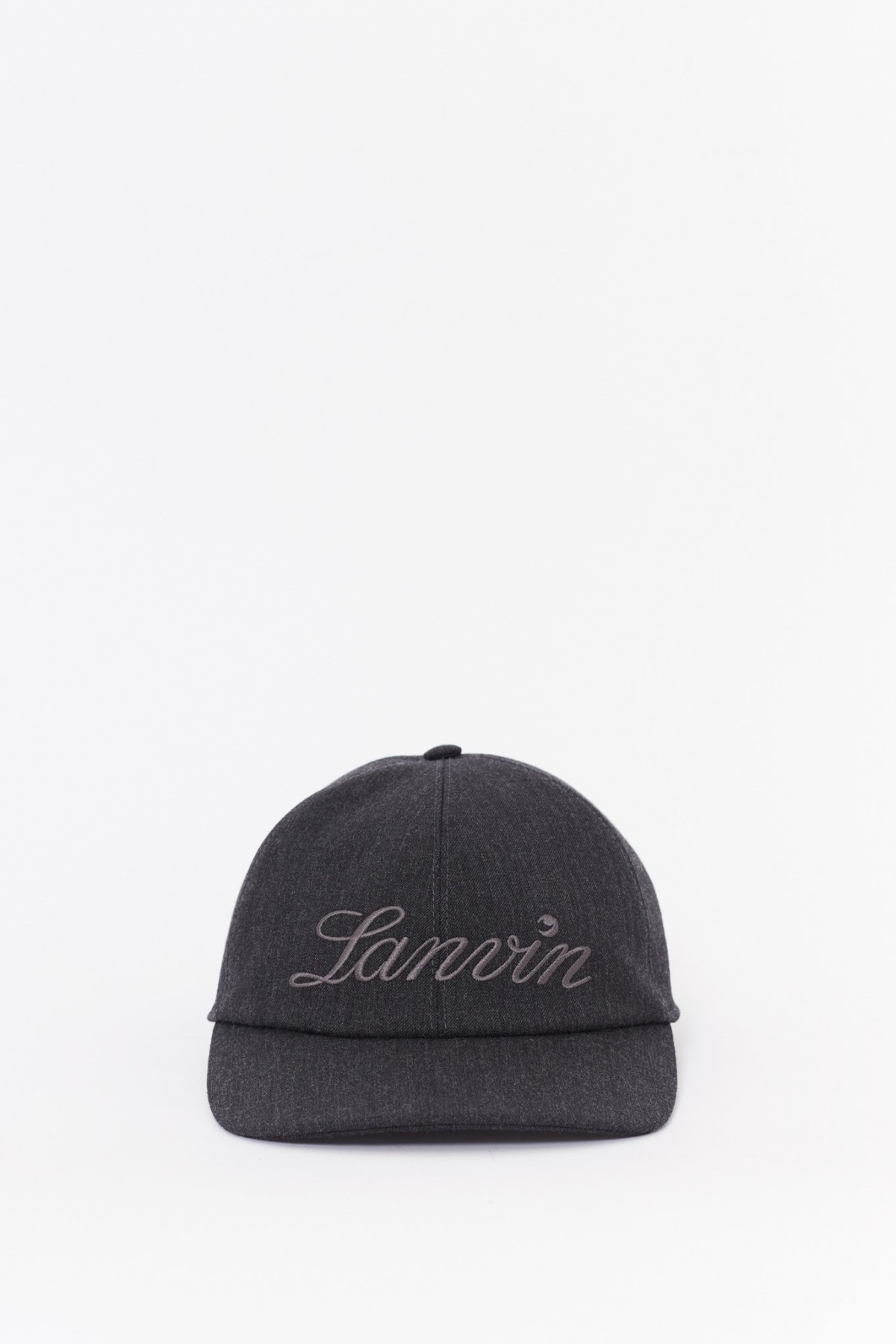 LANVIN ANTHRACITE GREY BASEBALL CAP IAMNUE
