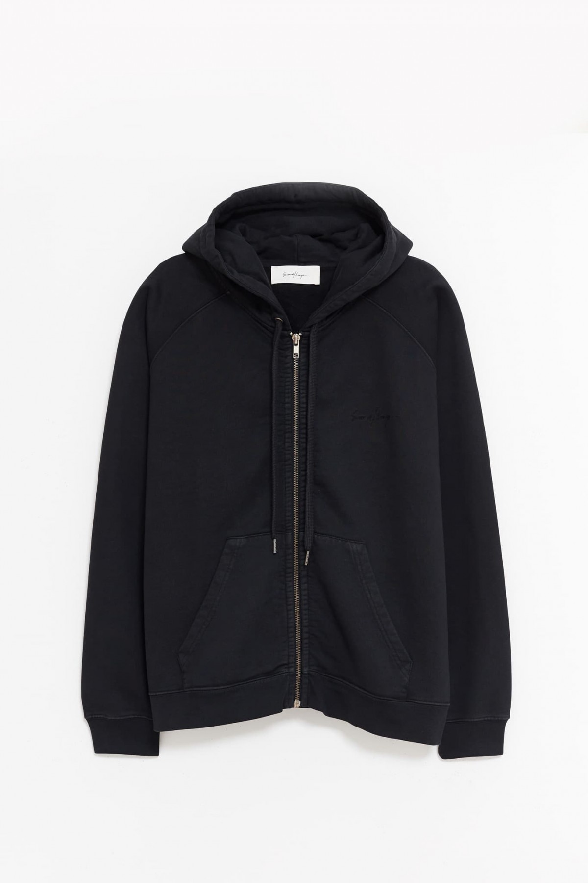 SECOND LAYER BLACK ZIP HOODIE IAMNUE