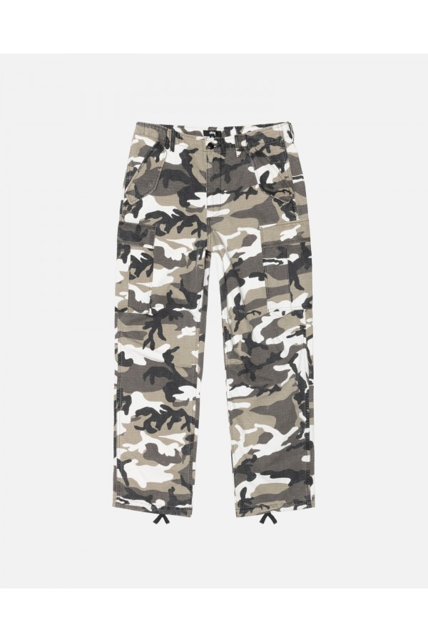STUSSY SNOW CAMO RIPSTOP MILITARY CARGO PANT IAMNUE