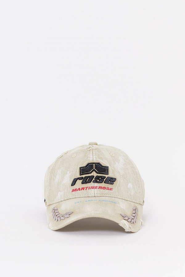 MARTINE ROSE BEIGE ROLLED BACK CAP IAMNUE