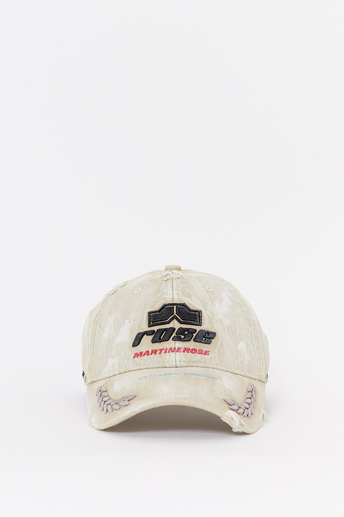 MARTINE ROSE BEIGE ROLLED BACK CAP IAMNUE