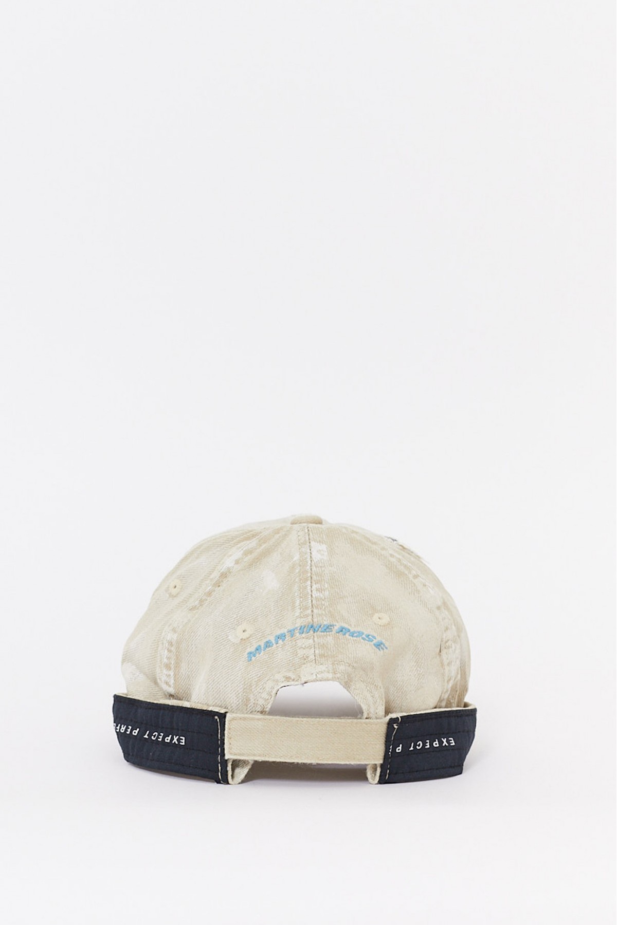 MARTINE ROSE BEIGE ROLLED BACK CAP IAMNUE