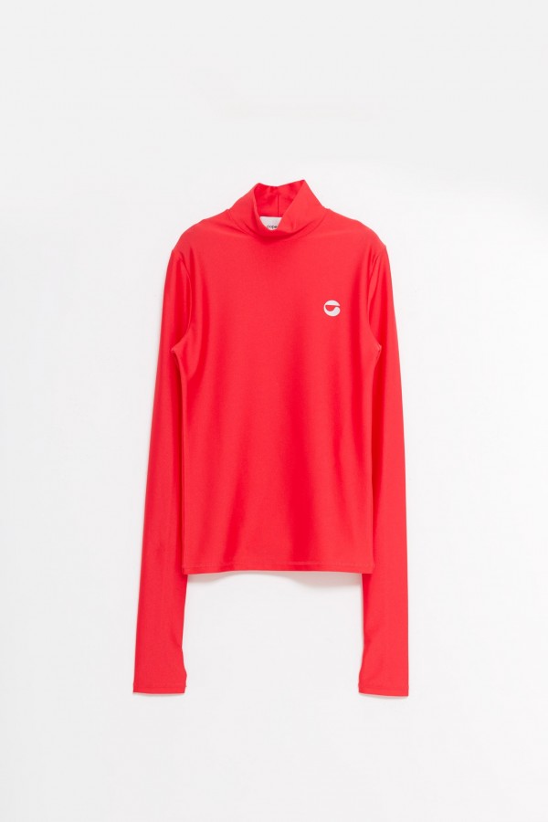 COPERNI RED TIGHT HIGH NECK TOP IAMNUE