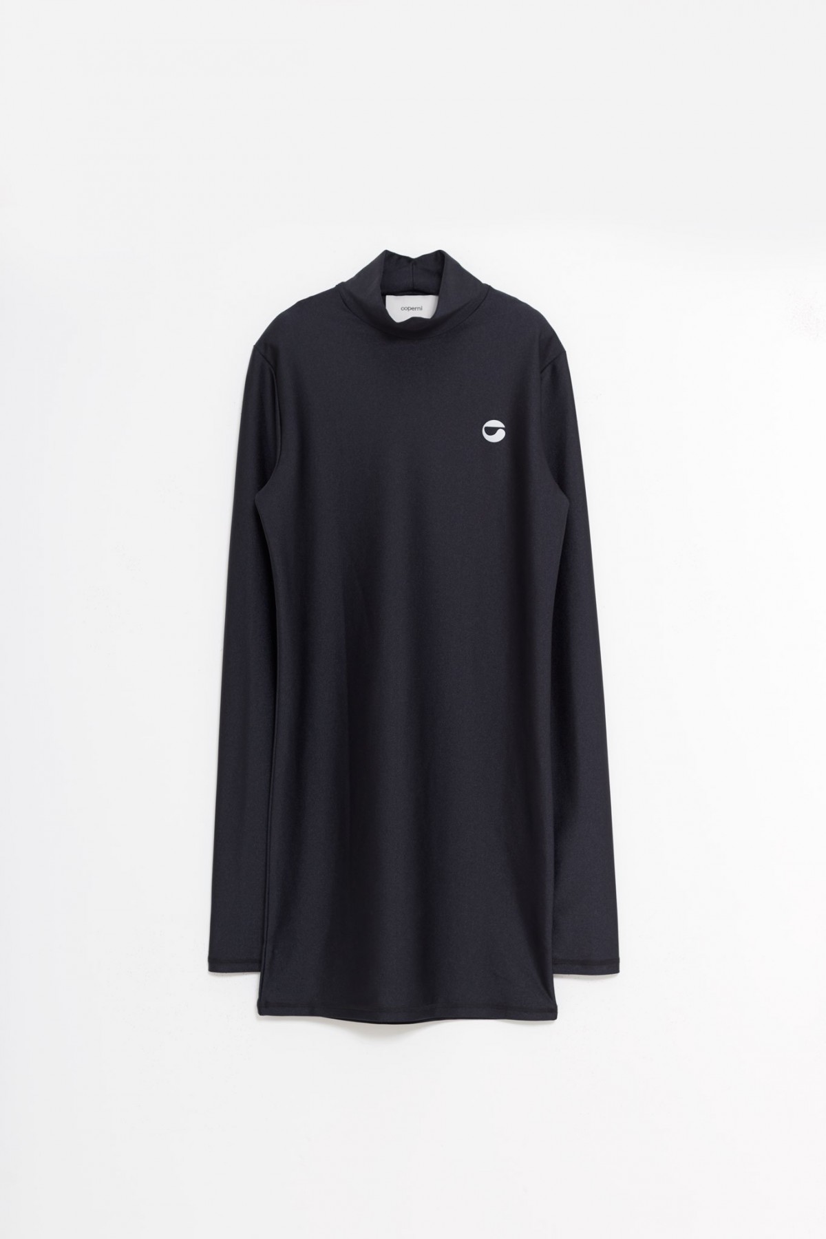 COPERNI BLACK HIGH NECK FITTED MINI DRESS IAMNUE