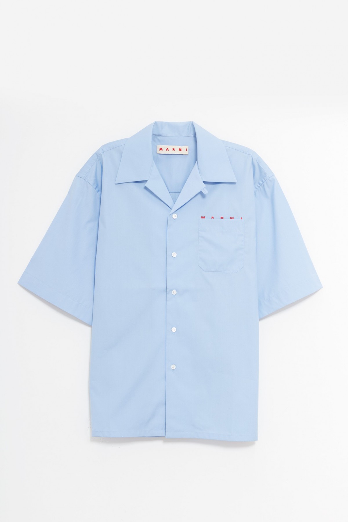 MARNI BLUE BOWLING LOGO SHIRT IAMNUE
