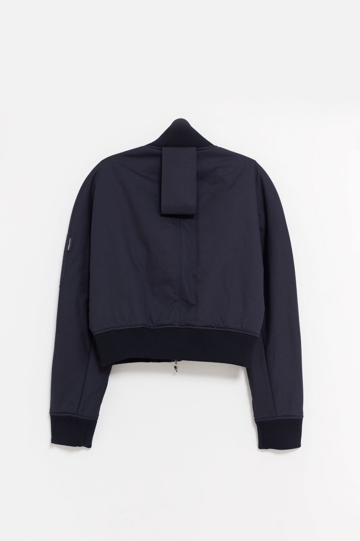 COURREGES NAVY SCUBA POLYCOTTON BOMBER JACKET IAMNUE