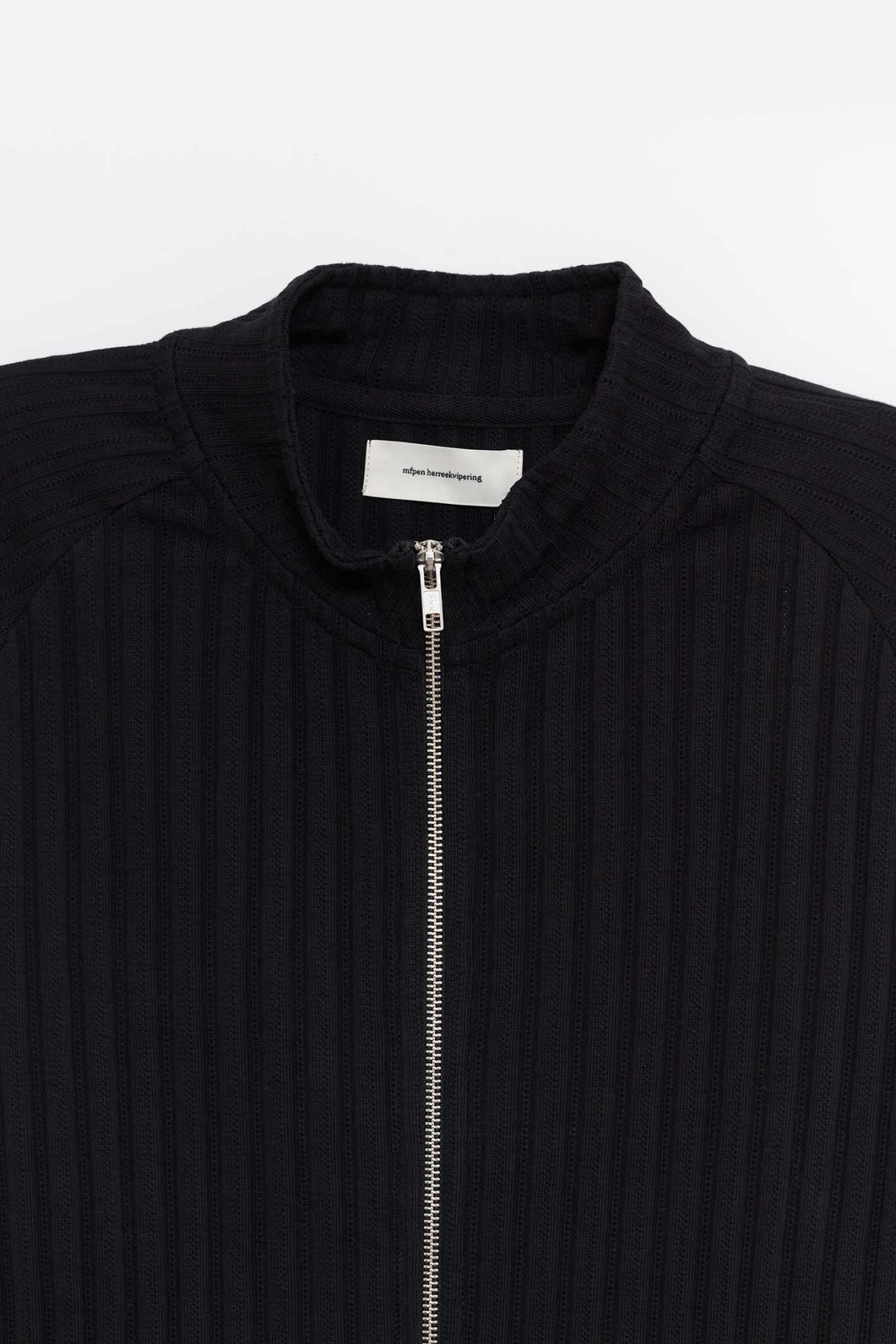 MFPEN BLACK RIB LEISURE ZIP UP JACKET IAMNUE