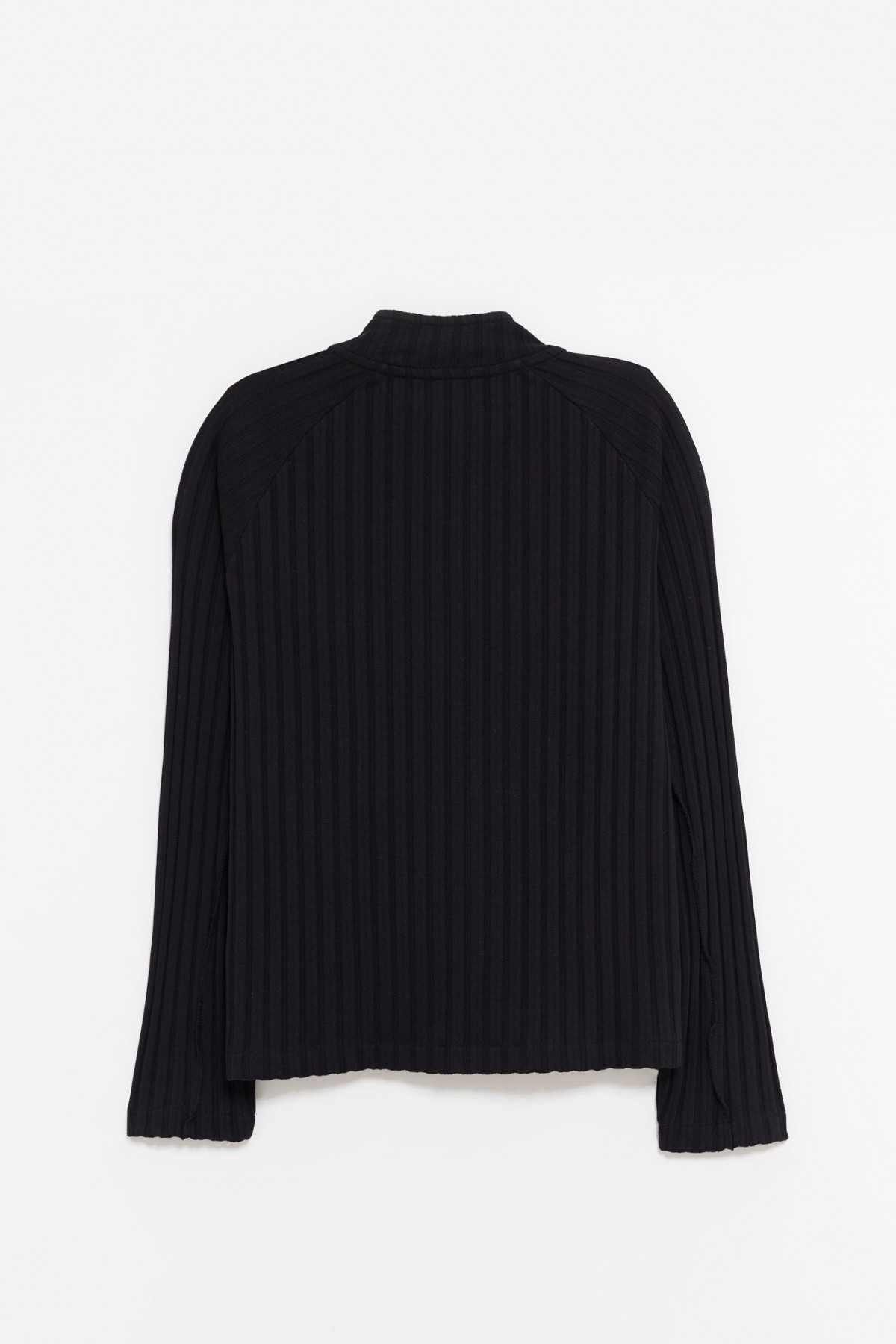 MFPEN BLACK RIB LEISURE ZIP UP JACKET IAMNUE