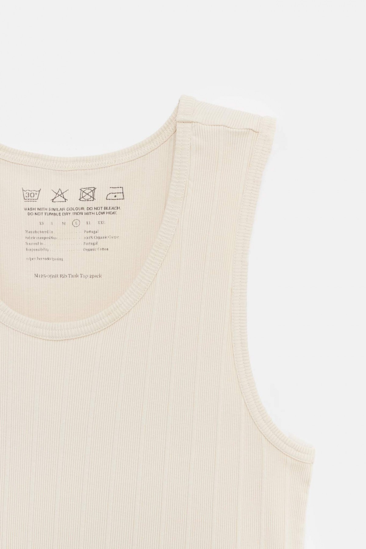 MFPEN ECRU RIB 2PACK TANK TOP IAMNUE
