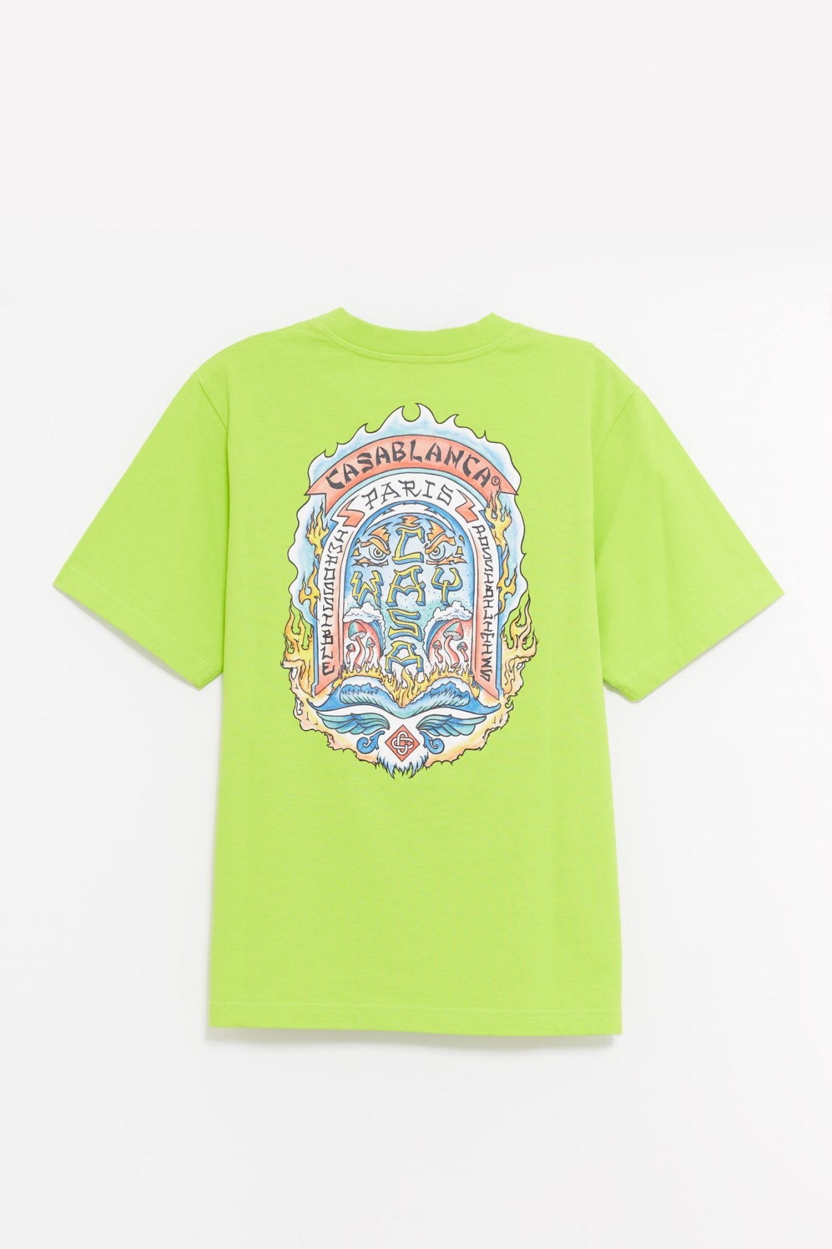 CASABLANCA LIME CASA WAY SKATE T-SHIRT IAMNUE